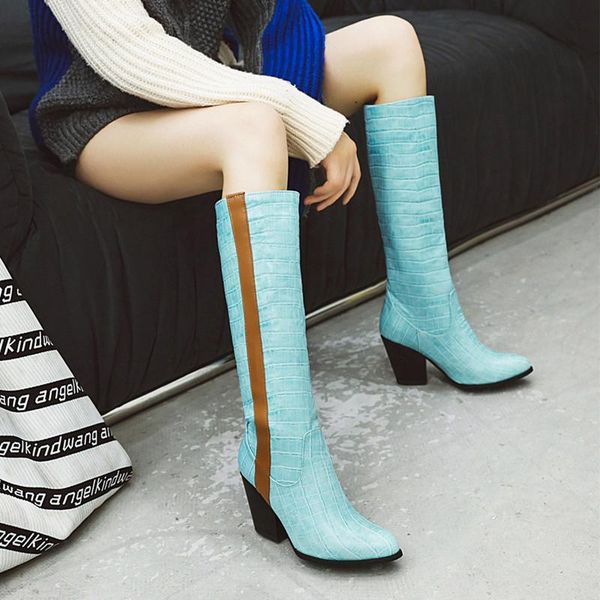 boots women knee high boots western cowboy women long winter pointed toe cowgirl wedges botas mujer invierno, Black
boots women knee high boots western cowboy women long winter pointed toe cowgirl wedges botas mujer invierno, Black