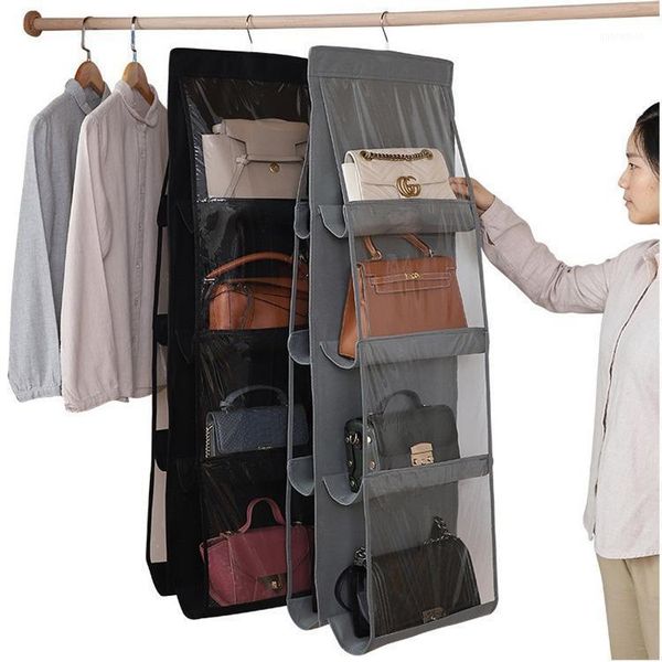 6/8 pocket hanging handbag organizer for wardrobe closet transparent storage bag door wall clear sundry bag with hanger pouch1
6/8 pocket hanging handbag organizer for wardrobe closet transparent storage bag door wall clear sundry bag with hanger pouch1