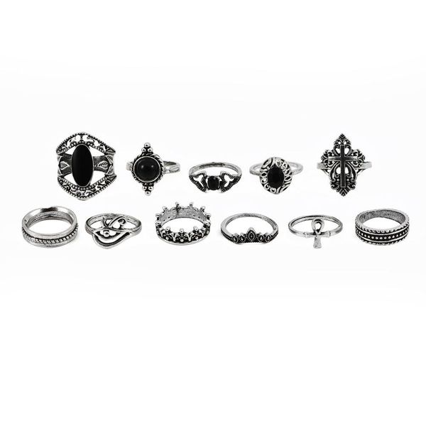 11 шт / комплект богемского ретро gem geometry крест персик сердце короны кольцо set lady charm jewelry bff встречается валентин дня подарки, Black;white
11 шт / комплект богемского ретро gem geometry крест персик сердце короны кольцо set lady charm jewelry bff встречается валентин дня подарки, Black;white