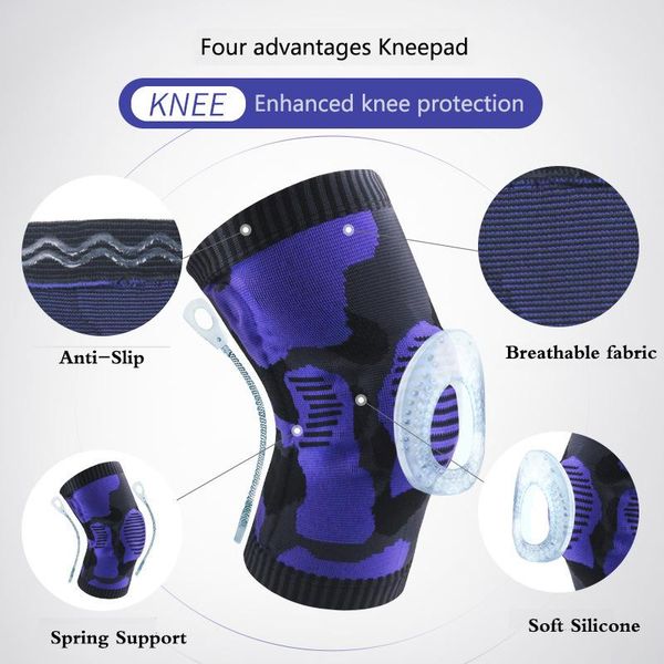 elbow & knee pads 1pcs brace patella silicone spring pad basketball volleyball compression anti-slip running support safe protector, Black;gray
elbow & knee pads 1pcs brace patella silicone spring pad basketball volleyball compression anti-slip running support safe protector, Black;gray