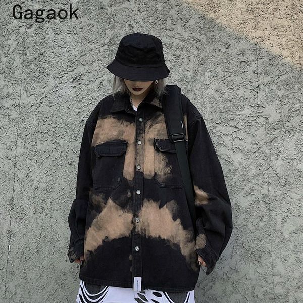 gagaok women streetwear jacket 2020 spring autumn new lapel print pockets loose casual harajuku wild fashion ladies coat, Black;brown
gagaok women streetwear jacket 2020 spring autumn new lapel print pockets loose casual harajuku wild fashion ladies coat, Black;brown
