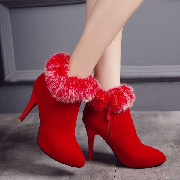 boots big size 11 12 13 14 suede pointed slim heel side zipper fur collar inner waterproof platform short canister, Black
boots big size 11 12 13 14 suede pointed slim heel side zipper fur collar inner waterproof platform short canister, Black