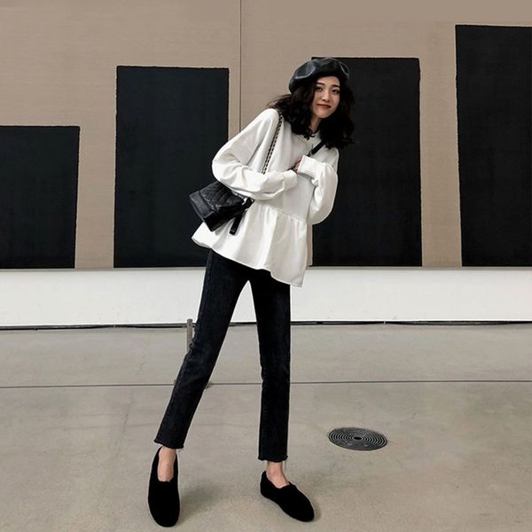 3wsic internet celebrity ins design sense skirt sweater women's autumn and spring thin long korean style student loose 2020 sleeve swea, Black
3wsic internet celebrity ins design sense skirt sweater women's autumn and spring thin long korean style student loose 2020 sleeve swea, Black