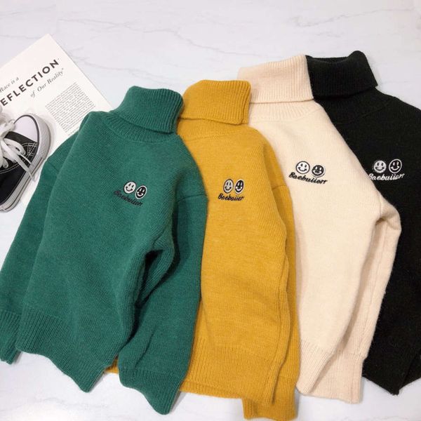 turtleneck new 2020 winter boys' korean plush middle and small children's smiling face pullover sweater etdv, Blue
turtleneck new 2020 winter boys' korean plush middle and small children's smiling face pullover sweater etdv, Blue