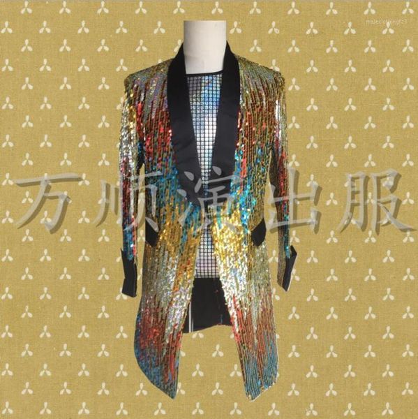 men's suits & blazers s-6xl 2021 men's clothing slim gd male cool costume long sequined suit show plus size performance ds singer, White;black
men's suits & blazers s-6xl 2021 men's clothing slim gd male cool costume long sequined suit show plus size performance ds singer, White;black