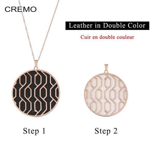 cremo rose gold necklace & pendant delicate fashion interchangeable leather necklace stainless steel collier for women jewelry 0927, Silver
cremo rose gold necklace & pendant delicate fashion interchangeable leather necklace stainless steel collier for women jewelry 0927, Silver