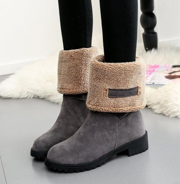 women shoes 2020 winter warm female boots suede booties british retro trend naked snow botas de mujer, Black
women shoes 2020 winter warm female boots suede booties british retro trend naked snow botas de mujer, Black