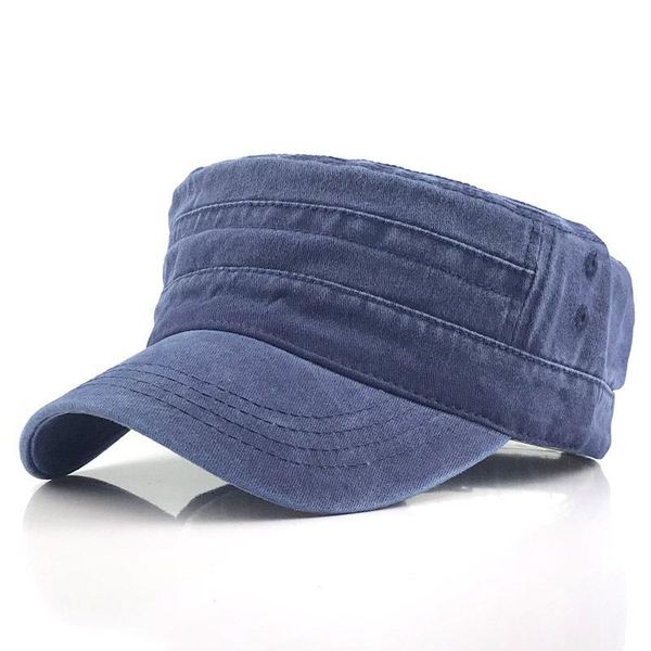 wide brim hats retro style blank flat cap men's washed cotton army adjustable baseball, Blue;gray
wide brim hats retro style blank flat cap men's washed cotton army adjustable baseball, Blue;gray