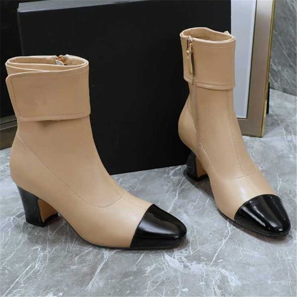 color stitching motorcycle boots classic short boots thick high heel splice leather metal snap women's shoes, Black
color stitching motorcycle boots classic short boots thick high heel splice leather metal snap women's shoes, Black