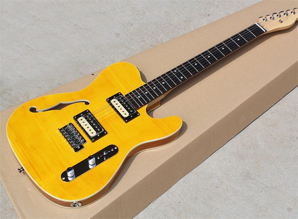 flyoung telecaster yellow electric guitar body double side wrapped double open pickup round jack
flyoung telecaster yellow electric guitar body double side wrapped double open pickup round jack