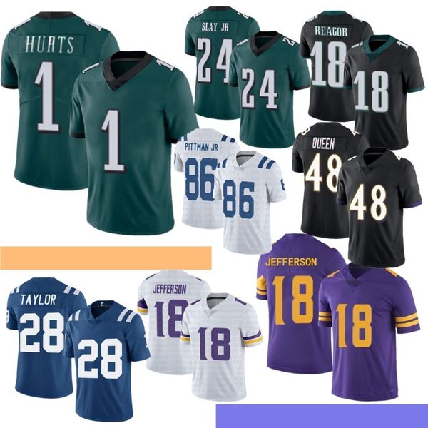 2020/21 new 1 hurts jefferson footbal jerseys 48 queen slay jr reagor pittman jr taylor football shirt, Black;red
2020/21 new 1 hurts jefferson footbal jerseys 48 queen slay jr reagor pittman jr taylor football shirt, Black;red