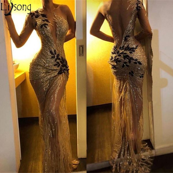 prom dress gold sheer one shoulder sleeve long sleeve lace applique sweep train formal evening dress party gowns robe de soiree abendkleider, Black
prom dress gold sheer one shoulder sleeve long sleeve lace applique sweep train formal evening dress party gowns robe de soiree abendkleider, Black