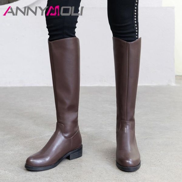 boots annymoli women western shoes real leather mid heel long lady buckle zipper thick heels knee high brown size 40, Black
boots annymoli women western shoes real leather mid heel long lady buckle zipper thick heels knee high brown size 40, Black
