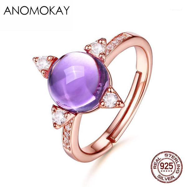 Anomokay Summer New Four-angle Claw Setting Purple Crystal Rose Gold Ring for Women Lover 925 Sterling Silver Female Ring Jewely1, Golden;silver
Anomokay Summer New Four-angle Claw Setting Purple Crystal Rose Gold Ring for Women Lover 925 Sterling Silver Female Ring Jewely1, Golden;silver