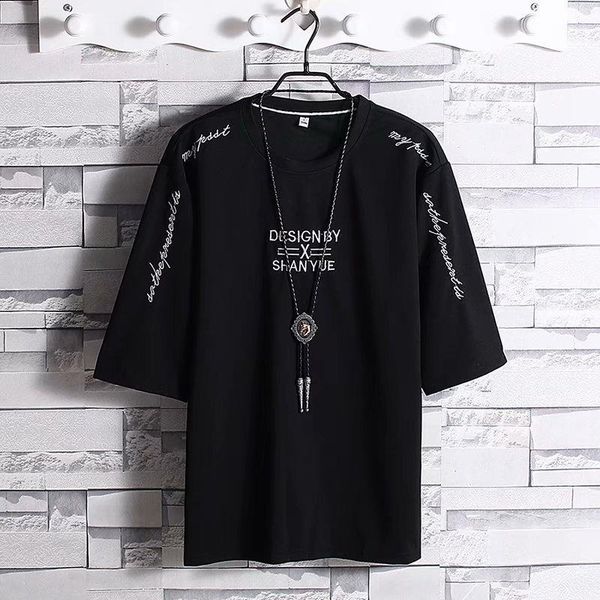 summer men's short-sleeved hip-hop five-point sleeve loose t-shirt half-sleeved bottoming shirt student compassion men's shirt1, White;black
summer men's short-sleeved hip-hop five-point sleeve loose t-shirt half-sleeved bottoming shirt student compassion men's shirt1, White;black
