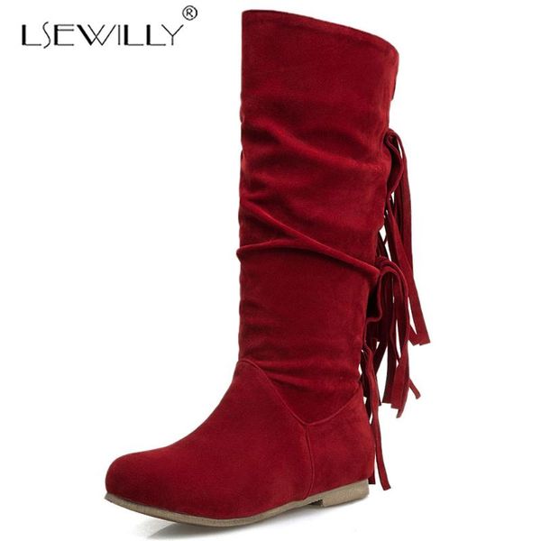 lsewilly red black brown fringe slip on autumn winter mid calf riding boots low chunky heel shoes woman footwear botas k112
lsewilly red black brown fringe slip on autumn winter mid calf riding boots low chunky heel shoes woman footwear botas k112