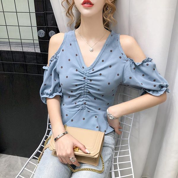 off-the-shoulder blouse ladies polka dot print chiffon shirts 2020 summer cute women v-neck lantern sleeve short, White
off-the-shoulder blouse ladies polka dot print chiffon shirts 2020 summer cute women v-neck lantern sleeve short, White