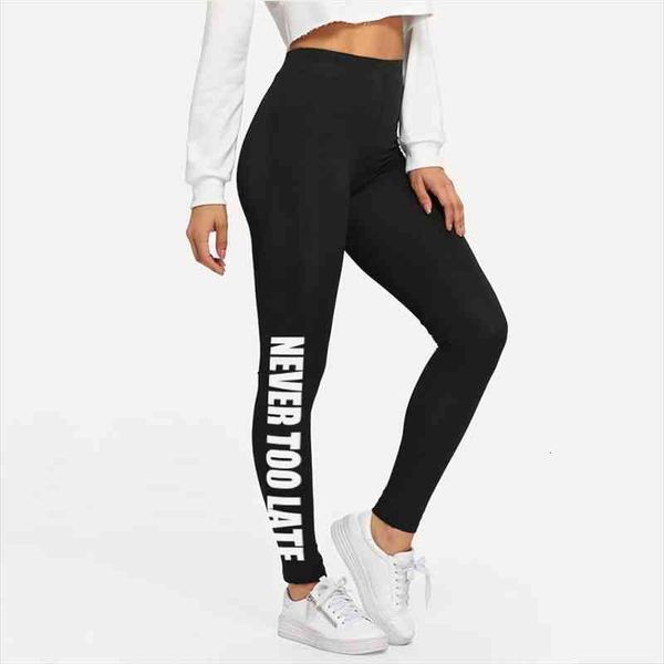 black striped letter never too late print leggings women casual elastic force autumn fashion clothing sporty leggings pants
black striped letter never too late print leggings women casual elastic force autumn fashion clothing sporty leggings pants