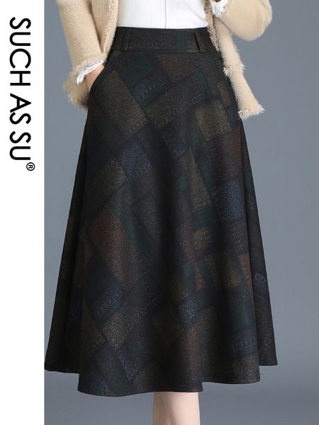 such as su new a line skirt women 2020 fall winter pockets lattice wool high waist skirt s-3xl plus size pleated skirt female y1214, Black
such as su new a line skirt women 2020 fall winter pockets lattice wool high waist skirt s-3xl plus size pleated skirt female y1214, Black
