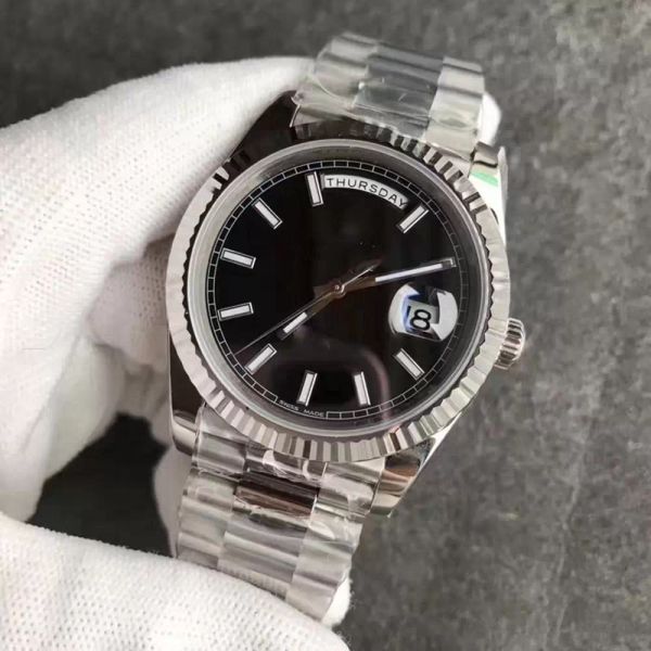 with original box luxury watches 41mm mens silver black dial bigger automatic fashion brand men's watch wristwatch 2813, Slivery;brown
with original box luxury watches 41mm mens silver black dial bigger automatic fashion brand men's watch wristwatch 2813, Slivery;brown