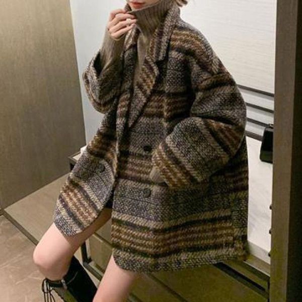 overcoat women fashion autumn winter jacket coat elegant plaid women outerwear new fashion overcoat coat clothing, Black
overcoat women fashion autumn winter jacket coat elegant plaid women outerwear new fashion overcoat coat clothing, Black