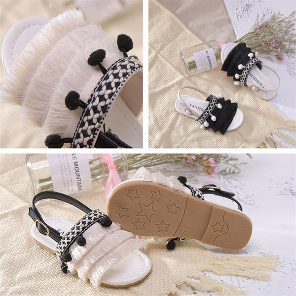 sandals summer tassel children's fashion wild soft bottom princess shoes breathable open toe casual slippers1, Black;red
sandals summer tassel children's fashion wild soft bottom princess shoes breathable open toe casual slippers1, Black;red