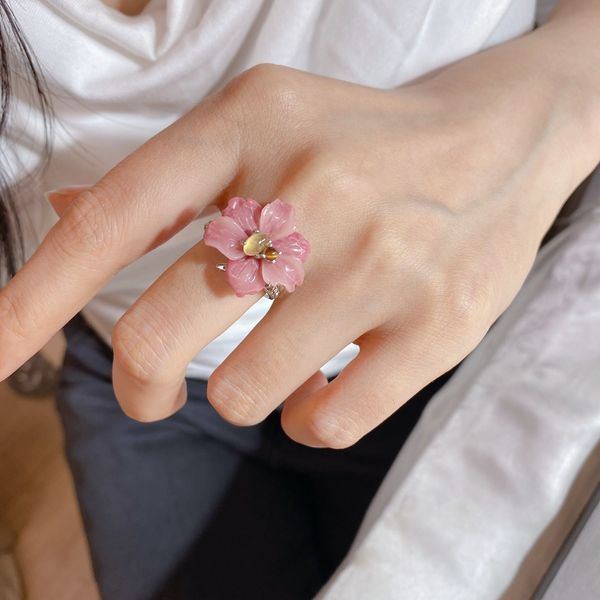 miqiao natural stone ring tigereye fluorite adjustable big flower 925 sterling silver jewellery for women accessories female q1119, Golden;silver
miqiao natural stone ring tigereye fluorite adjustable big flower 925 sterling silver jewellery for women accessories female q1119, Golden;silver
