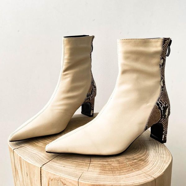 boots deat 2021 autumn and winter fashion zipper snake stitch pointed solid color leather high heels short women sg048, Black
boots deat 2021 autumn and winter fashion zipper snake stitch pointed solid color leather high heels short women sg048, Black