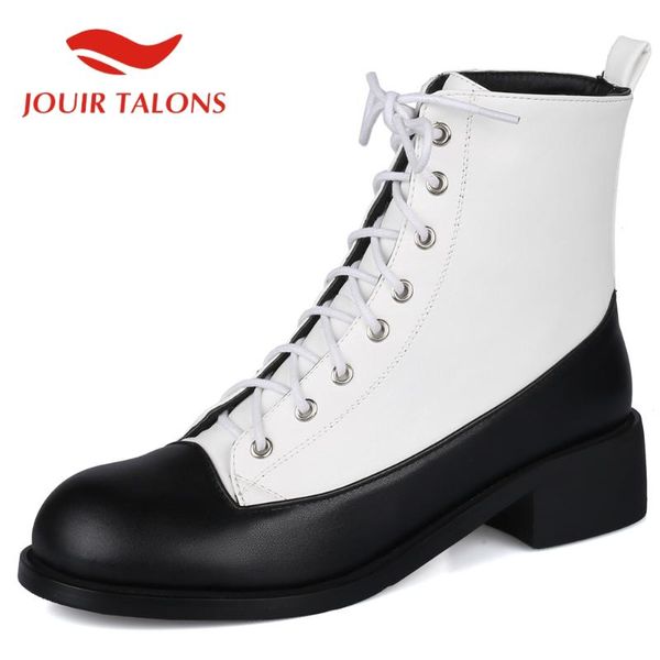 jouir talons new arrival mixed color ankle boots casual round toe cross-tied square thick heels short plush autumn women shoes, Black
jouir talons new arrival mixed color ankle boots casual round toe cross-tied square thick heels short plush autumn women shoes, Black