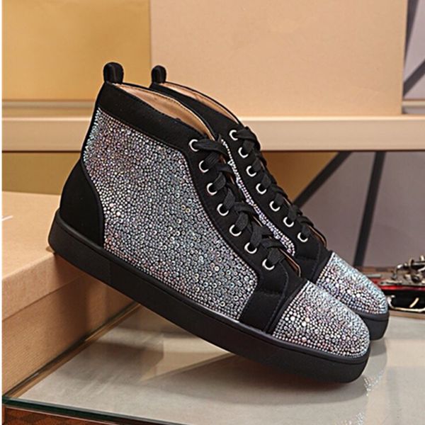 серый замша мужчины повседневная обувь rivet stud flat top spike открытый кроссовки зашнуровать женщины runway chaussures hommes, Black
серый замша мужчины повседневная обувь rivet stud flat top spike открытый кроссовки зашнуровать женщины runway chaussures hommes, Black