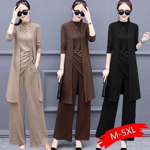 knitted 3 pieces set women tracksuit long sleeve cardigan and sleeveless pullover and wide leg pants suit women's sets 2020, Gray
knitted 3 pieces set women tracksuit long sleeve cardigan and sleeveless pullover and wide leg pants suit women's sets 2020, Gray