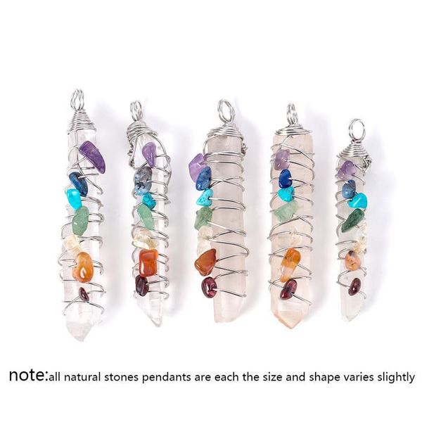 new arrival reiki chakra healing crystal pendant handmade wire wrapped 7 chakra natural stone pendant quartz necklac qylyjp, Black
new arrival reiki chakra healing crystal pendant handmade wire wrapped 7 chakra natural stone pendant quartz necklac qylyjp, Black