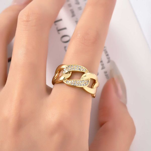 korean 14k geometric electroplating genuine gold twist micro inlaid open ring girl cool wind hollow out chain ring, Silver
korean 14k geometric electroplating genuine gold twist micro inlaid open ring girl cool wind hollow out chain ring, Silver