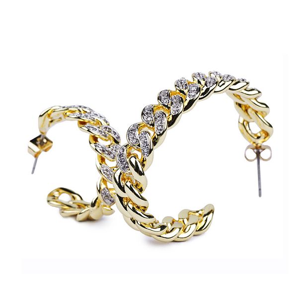 europe and america creative cuba chain ear studs customized wholesale s925 sterling silver zircon ear accessories cool miami chain earrings, Golden;silver
europe and america creative cuba chain ear studs customized wholesale s925 sterling silver zircon ear accessories cool miami chain earrings, Golden;silver