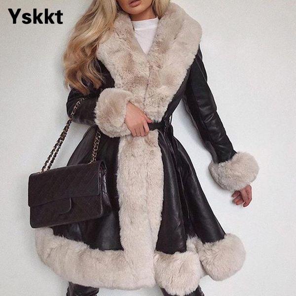 winter coat long elegant streetwear oversized sleeve parka warm outwear fur casual women faux female jacket 2020 wclvu, Black
winter coat long elegant streetwear oversized sleeve parka warm outwear fur casual women faux female jacket 2020 wclvu, Black