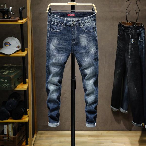 men's jeans slim fit men blue stretch 2021 autumn winter leisure denim pants full length trousers large size 38 jean homme brand,836 
men's jeans slim fit men blue stretch 2021 autumn winter leisure denim pants full length trousers large size 38 jean homme brand,836
