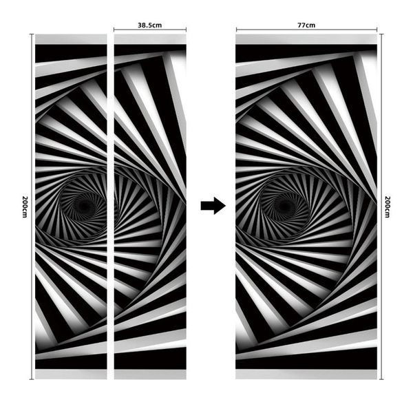2 pcs/set door sticker pvc self-adhesive waterproof 3d removable home decor decals diy wall art mural stickers porte
2 pcs/set door sticker pvc self-adhesive waterproof 3d removable home decor decals diy wall art mural stickers porte