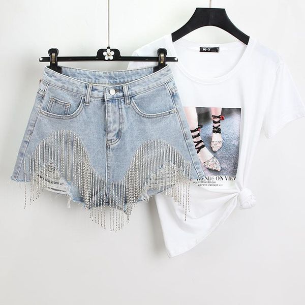women's jeans 2021 spring summer women's high waist bead diamond tassel shorts pants student girls hole denim shorts1, Blue
women's jeans 2021 spring summer women's high waist bead diamond tassel shorts pants student girls hole denim shorts1, Blue