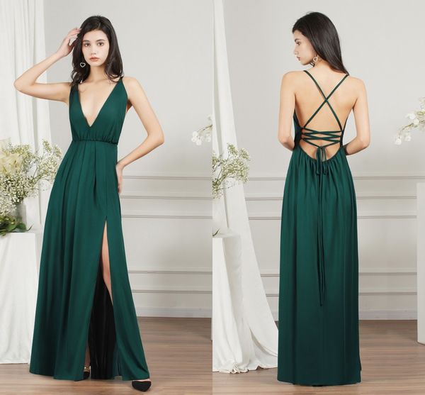 deep v neck party dress women backless high split bridesmaid dress gowns evening dress in stock cps3008, White;pink
deep v neck party dress women backless high split bridesmaid dress gowns evening dress in stock cps3008, White;pink
