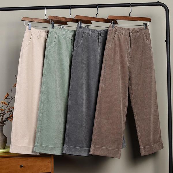 women's pants & capris autumn winter corduroy female casual solid vintage high waist woman loose straight wide leg trouser ropa mujer q, Black;white
women's pants & capris autumn winter corduroy female casual solid vintage high waist woman loose straight wide leg trouser ropa mujer q, Black;white
