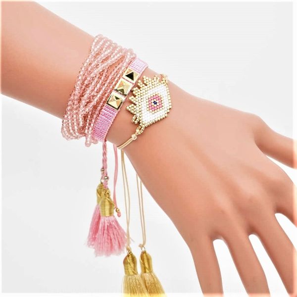 miyuki woven beaded eyes beaded crystal bracelet crystaltassel suit fashion personality willow nail punk style crystal bracelet v0vnz, Golden;silver
miyuki woven beaded eyes beaded crystal bracelet crystaltassel suit fashion personality willow nail punk style crystal bracelet v0vnz, Golden;silver