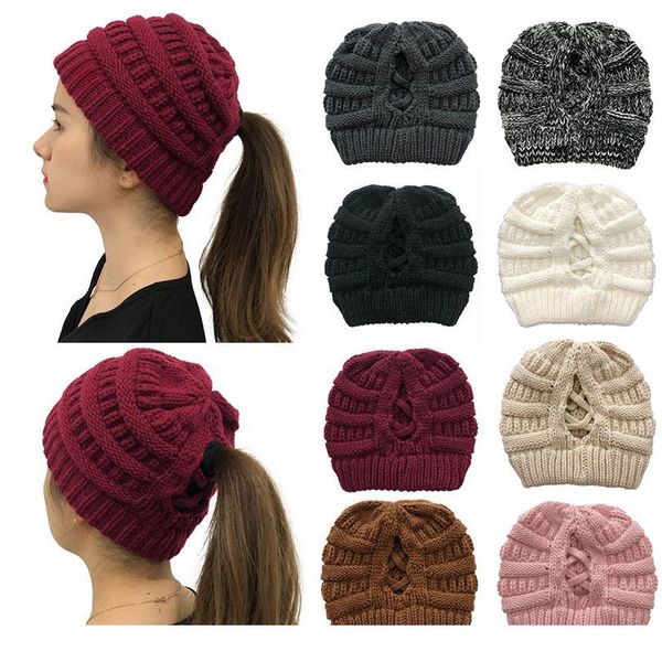 new women's hats wool knitted hat autumn winter warm brand skullcap female cross ponytail cap skullies qyletp, Black;white
new women's hats wool knitted hat autumn winter warm brand skullcap female cross ponytail cap skullies qyletp, Black;white
