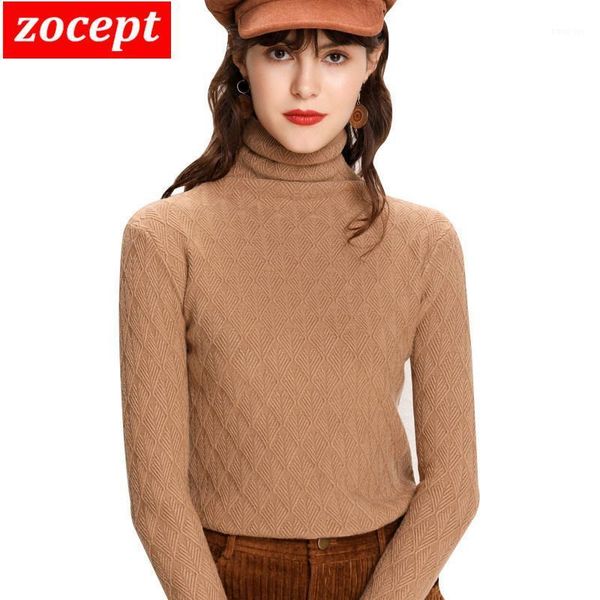 zocept winter 2020 fashion women geometry pattern knit sweater turtleneck long sleeve slim dark camel black soft pullover zo-061, White;black
zocept winter 2020 fashion women geometry pattern knit sweater turtleneck long sleeve slim dark camel black soft pullover zo-061, White;black