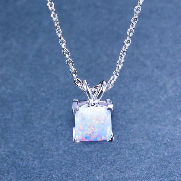 pendant necklaces boho female small square pendants silver color wedding for women blue white fire opal necklace
pendant necklaces boho female small square pendants silver color wedding for women blue white fire opal necklace