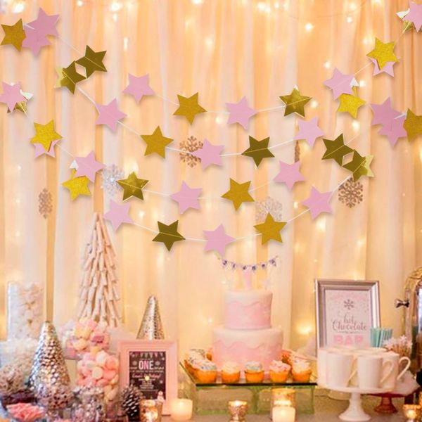 2m gold pink blue star party decoration kids garland wedding decor 1st birthday baby shower anniversary banner
2m gold pink blue star party decoration kids garland wedding decor 1st birthday baby shower anniversary banner