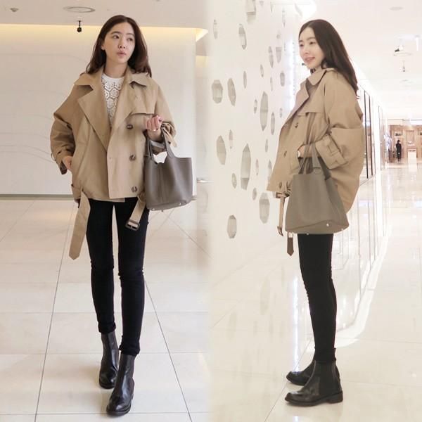 new double breasted plus size winter coat short women trench girls vintage fashion oversize coats autumn windbreaker outerwear, Tan;black
new double breasted plus size winter coat short women trench girls vintage fashion oversize coats autumn windbreaker outerwear, Tan;black