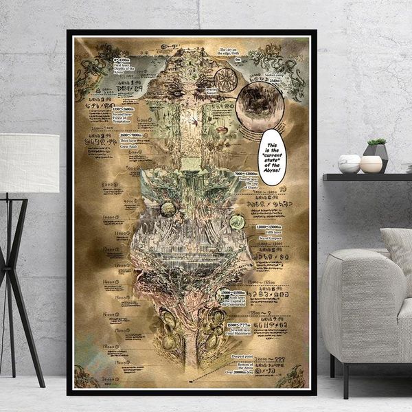made in abyss map anime movie posters and prints wall pictures for living room vintage canvas painting art decorative home decor
made in abyss map anime movie posters and prints wall pictures for living room vintage canvas painting art decorative home decor