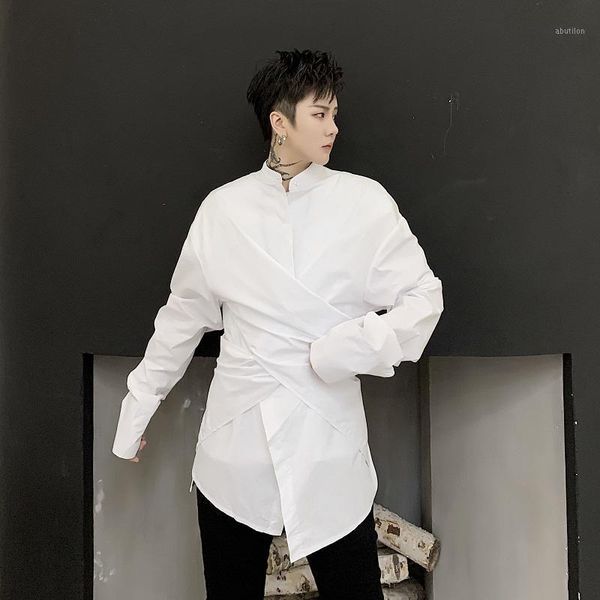 men's casual shirts male women streetstyle fashion show dress men 2 ways to wear long sleeve shirt stage clothing1, White;black
men's casual shirts male women streetstyle fashion show dress men 2 ways to wear long sleeve shirt stage clothing1, White;black