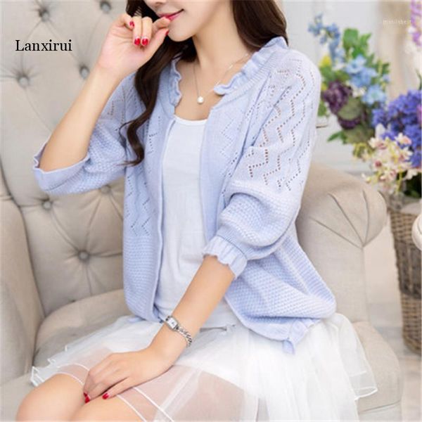 women's cardigan sweater female short style spring summer thin sweater small shawl air-conditioned knit cardigan1, White
women's cardigan sweater female short style spring summer thin sweater small shawl air-conditioned knit cardigan1, White