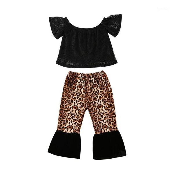summer kid girls clothes sets off shoulder short sleeve black t shirts +leopard pants set 2-6y1, White
summer kid girls clothes sets off shoulder short sleeve black t shirts +leopard pants set 2-6y1, White